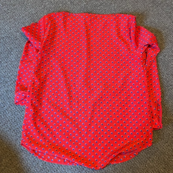 Gap red blue polka dots long sleeves blouse size S - Picture 6 of 6